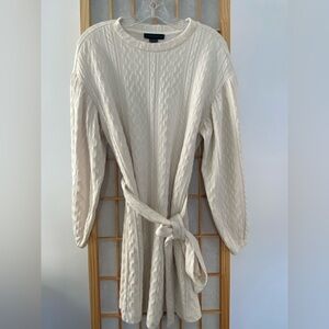 Sanctuary Cream Textured Long Sleeve Dress